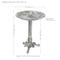 Show in main carousel: Sunnydaze Decor Bird & Blossom Cast Aluminum Metal Bird Bath, Antique Grey, 13-in slide 4 of 7