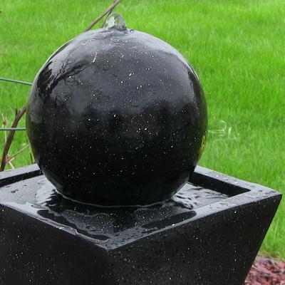 Show full view: Sunnydaze Decor Black Ball Solar Water Fountain slide 6 of 10