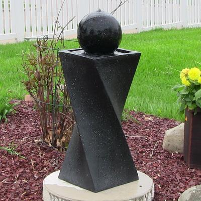 Show full view: Sunnydaze Decor Black Ball Solar Water Fountain slide 7 of 10