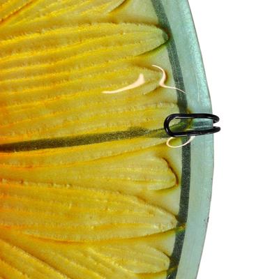 Show full view: Sunnydaze Decor Deck-Mounted Glass Blooming Sunflower Bird Bath with Stake, Yellow slide 6 of 6