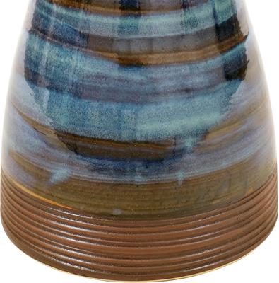 Show full view: Sunnydaze Decor Duo-Tone Ceramic Bird Bath, Blue slide 5 of 9