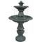 Show in main carousel: Sunnydaze Decor Electric Polyresin & Fiberglass 2-Tier Nouveau Outdoor Bird Water Fountain, Green, 41-in slide 1 of 7