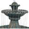 Show in main carousel: Sunnydaze Decor Electric Polyresin & Fiberglass 2-Tier Nouveau Outdoor Bird Water Fountain, Green, 41-in slide 7 of 7