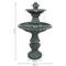 Show in main carousel: Sunnydaze Decor Electric Polyresin & Fiberglass 2-Tier Nouveau Outdoor Bird Water Fountain, Green, 41-in slide 4 of 7