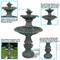 Show in main carousel: Sunnydaze Decor Electric Polyresin & Fiberglass 2-Tier Nouveau Outdoor Bird Water Fountain, Green, 41-in slide 3 of 7