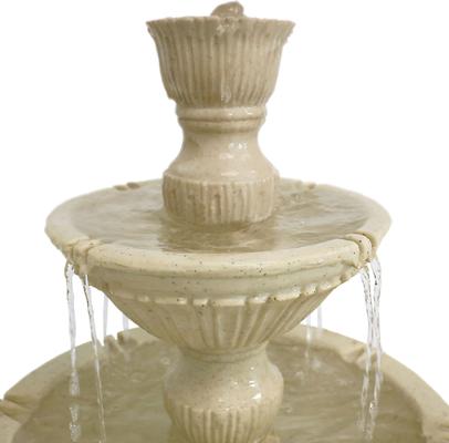 Show full view: Sunnydaze Decor Electric Polystone Classic Style 3-Tier Designer Bird Water Fountain, Light Brown, 55-in slide 8 of 8