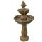 Show in main carousel: Sunnydaze Decor Electric Resin 2-Tier Blooming Flower Bird Water Feature, Light Brown, 38-in slide 1 of 6