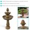 Show in main carousel: Sunnydaze Decor Electric Resin 2-Tier Blooming Flower Bird Water Feature, Light Brown, 38-in slide 3 of 6