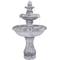 Show in main carousel: Sunnydaze Decor Fiberglass Reinforced Concrete 3-Tier Mediterranean-Inspired Bird Water Fountain, Grey, 50-in slide 1 of 9