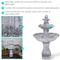 Show in main carousel: Sunnydaze Decor Fiberglass Reinforced Concrete 3-Tier Mediterranean-Inspired Bird Water Fountain, Grey, 50-in slide 3 of 9