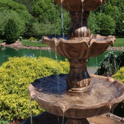 Sunnydaze Decor Fiberglass & Resin 4-Tier Ball Top Bird Water Fountain, Brown, 80-in slide 2 of 8