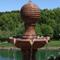 Show in main carousel: Sunnydaze Decor Fiberglass & Resin 4-Tier Ball Top Bird Water Fountain, Brown, 80-in slide 5 of 8