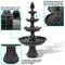 Show in main carousel: Sunnydaze Decor Fiberglass & Resin 4-Tier Grand Courtyard Bird Water Fountain, Black Finish, 80-in slide 3 of 8