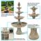 Show in main carousel: Sunnydaze Decor Fiberglass & Resin 4-Tier Grand Courtyard Bird Water Fountain, Light Brown, 80-in slide 3 of 7