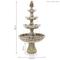 Show in main carousel: Sunnydaze Decor Fiberglass & Resin 4-Tier Grand Courtyard Bird Water Fountain, Light Brown, 80-in slide 4 of 7