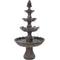 Show in main carousel: Sunnydaze Decor Fiberglass & Resin 4-Tier Grand Courtyard Dark Chestnut Finish Bird Water Fountain, Dark Brown, 80-in slide 1 of 9