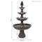 Show in main carousel: Sunnydaze Decor Fiberglass & Resin 4-Tier Grand Courtyard Dark Chestnut Finish Bird Water Fountain, Dark Brown, 80-in slide 4 of 9