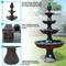 Show in main carousel: Sunnydaze Decor Fiberglass & Resin 4-Tier Grand Courtyard Dark Chestnut Finish Bird Water Fountain, Dark Brown, 80-in slide 3 of 9