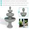 Show in main carousel: Sunnydaze Decor Fiberglass & Resin 4-Tier Lion Head Design Bird Water Fountain, White, 53-in slide 3 of 6