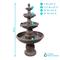 Show in main carousel: Sunnydaze Decor Fiberglass & Resin 4-Tier Mediterranean Bird Water Fountain, Light Brown, 49-in slide 4 of 7