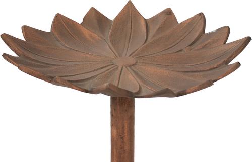 Show full view: Sunnydaze Decor Garden Lotus Cast Aluminum Metal Bird Bath, Copper Patina, 16.5-in slide 7 of 7