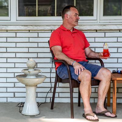 Show full view: Sunnydaze Decor Gentle Glow 2-Tier Ceramic Bird Fountain with LED Lights, Off-White, 26.5-in slide 5 of 8