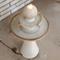 Show in main carousel: Sunnydaze Decor Gentle Glow 2-Tier Ceramic Bird Fountain with LED Lights, Off-White, 26.5-in slide 7 of 8