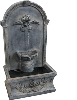 Show full view: Sunnydaze Decor Glass Reinforced Concrete French-Inspired Wall-Mount Bird Water Fountain, Grey, 28-in slide 1 of 8