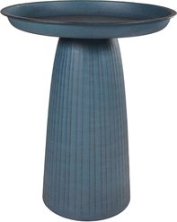 Sunnydaze Decor Gleeful Garden Metal Bird Bath, Matte Blue