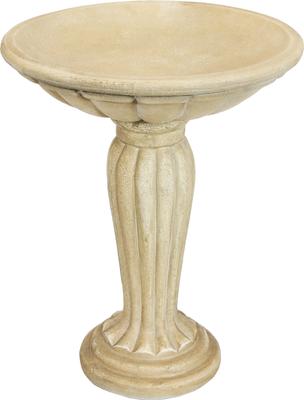 Show full view: Sunnydaze Decor Grecian Garden Reinforced Concrete Bird Bath slide 1 of 10