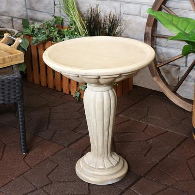 Show full view: Sunnydaze Decor Grecian Garden Reinforced Concrete Bird Bath slide 2 of 10
