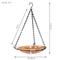 Show in main carousel: Sunnydaze Decor Hand-Hammered Hanging Bird Bath with Detachable Bowl & Hanging Chain, Copper, 17.5-in slide 3 of 5