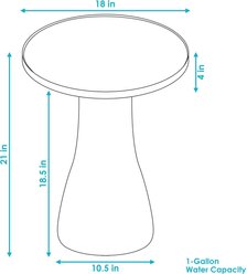 Sunnydaze Decor High-Fired Smooth Ceramic Hand-Painted Duo-Tone Lava Bird Bath, Red slide 2 of 7