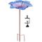 Show in main carousel: Sunnydaze Decor Morning Glory Deck-Mounted Staked Glass Bird Bath, Blue, 11.5-in slide 1 of 9