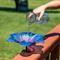 Show in main carousel: Sunnydaze Decor Morning Glory Deck-Mounted Staked Glass Bird Bath, Blue, 11.5-in slide 5 of 9