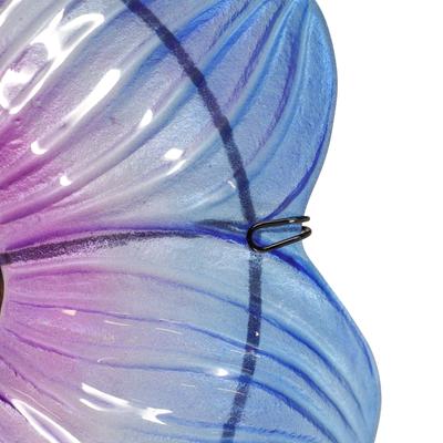 Show full view: Sunnydaze Decor Morning Glory Deck-Mounted Staked Glass Bird Bath, Blue, 11.5-in slide 9 of 9