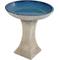 Show in main carousel: Sunnydaze Decor Nantes Ceramic Bird Bath with Lava Finish, White, 16-in slide 1 of 7