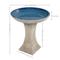 Show in main carousel: Sunnydaze Decor Nantes Ceramic Bird Bath with Lava Finish, White, 16-in slide 3 of 7