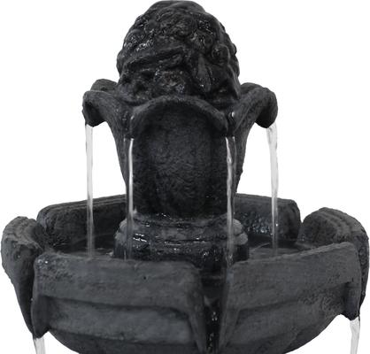 Show full view: Sunnydaze Decor Polyresin 3-Tier Budding Fruition Bird Water Fountain, Dark Grey, 34-in slide 7 of 7