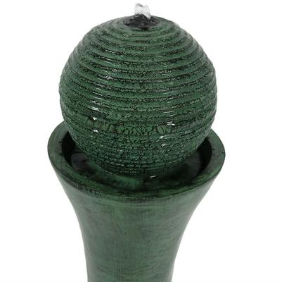 Show full view: Sunnydaze Decor Polyresin Desert Spring Solar Powered Bird Water Fountain with Battery Backup, Submersible Pump & Panel, Green, 30-in slide 8 of 8