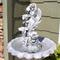 Show in main carousel: Sunnydaze Decor Polyresin Fairy Flower Solar Powered Bird Water Fountain Feature with Battery Backup, Light Grey, 42-in slide 5 of 7