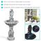 Show in main carousel: Sunnydaze Decor Polyresin Fairy Flower Solar Powered Bird Water Fountain Feature with Battery Backup, Light Grey, 42-in slide 3 of 7