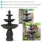 Show in main carousel: Sunnydaze Decor Polystone 3-Tier Classic Tulip Bird Water Fountain, Dark Brown, 46-in slide 3 of 7