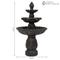 Show in main carousel: Sunnydaze Decor Polystone 3-Tier Classic Tulip Bird Water Fountain, Dark Brown, 46-in slide 4 of 7