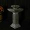 Show in main carousel: Sunnydaze Decor Resin 2-Tier Square Bird Bath Water Fountain with LED Lights, Grey, 26-in slide 5 of 8