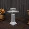 Show in main carousel: Sunnydaze Decor Resin 2-Tier Square Bird Bath Water Fountain with LED Lights, Grey, 26-in slide 2 of 8