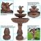 Show in main carousel: Sunnydaze Decor Resin & Concrete 3-Tier Pair of Doves Bird Water Fountain, Brown, 43-in slide 3 of 8