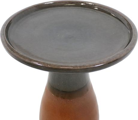 Show full view: Sunnydaze Decor Smooth Glaze Ceramic Dusty Rose Bird Bath, Grey slide 7 of 7