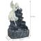 Show in main carousel: Sunnydaze Decor Solar Powered Angel Falls Water Fountain with Battery Backup & Submersible Pump, Grey, 27-in slide 4 of 7