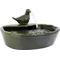 Show in main carousel: Sunnydaze Decor Solar Powered Glazed Ceramic Dove Bird Water Fountain with Submersible Pump & Filter, Dark Green, 7-in slide 1 of 4